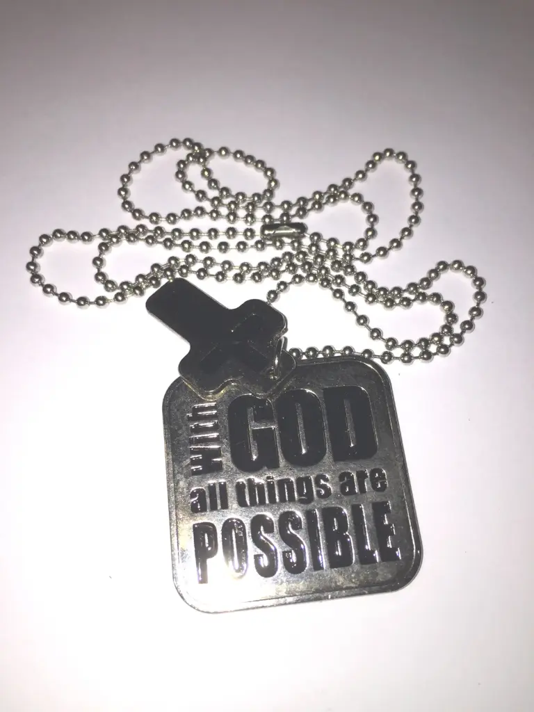 With God all things are possible Bead Necklaces