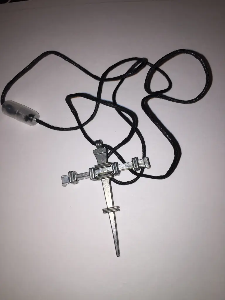 Pewtertone Nail Cross Necklaces