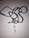 Pewtertone Nail Cross Necklaces