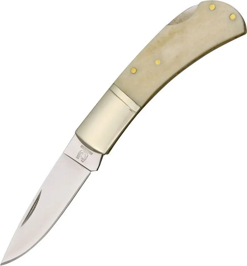The Rough Ryder White Smooth Bone Lockback -RR020