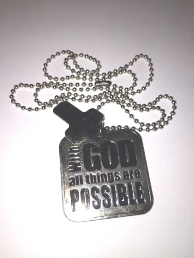 [24-2588] With God all things are possible Bead Necklaces