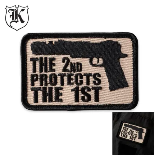 [MG046] Second Amendment 2 Protects 1st Velcro Patch 